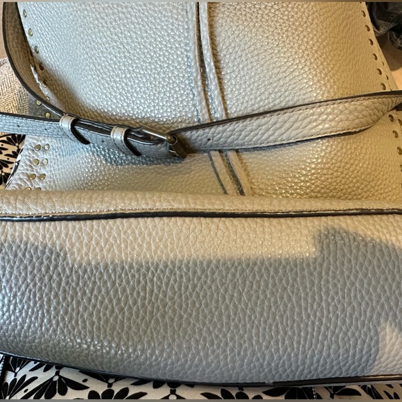 Rebecca Minkoff Designer Leather Grey Purse Beautiful Shoulder Bag with Studs - Picture 4 of 10
